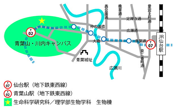 大学までの地図