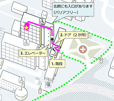 研究室までの地図