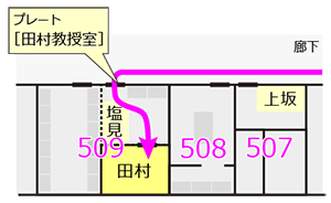 研究室までの地図